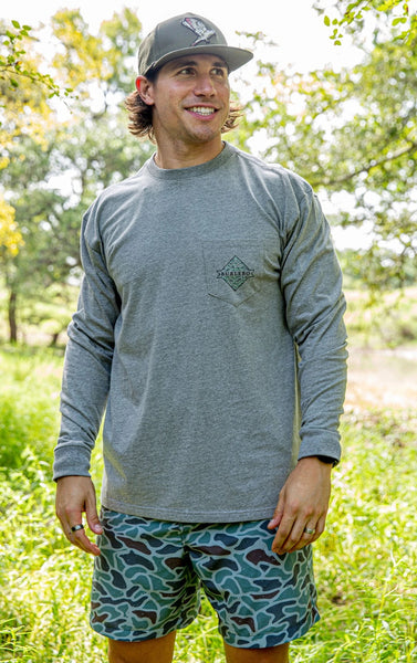 live for the hunt long sleeve tee | heather grey