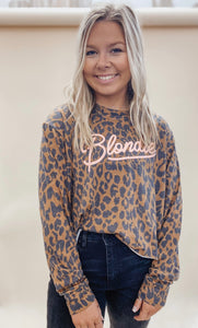 blondie crop top | brown leopard