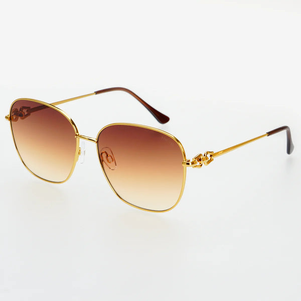lea in gold + brown | by freyrs eyewear