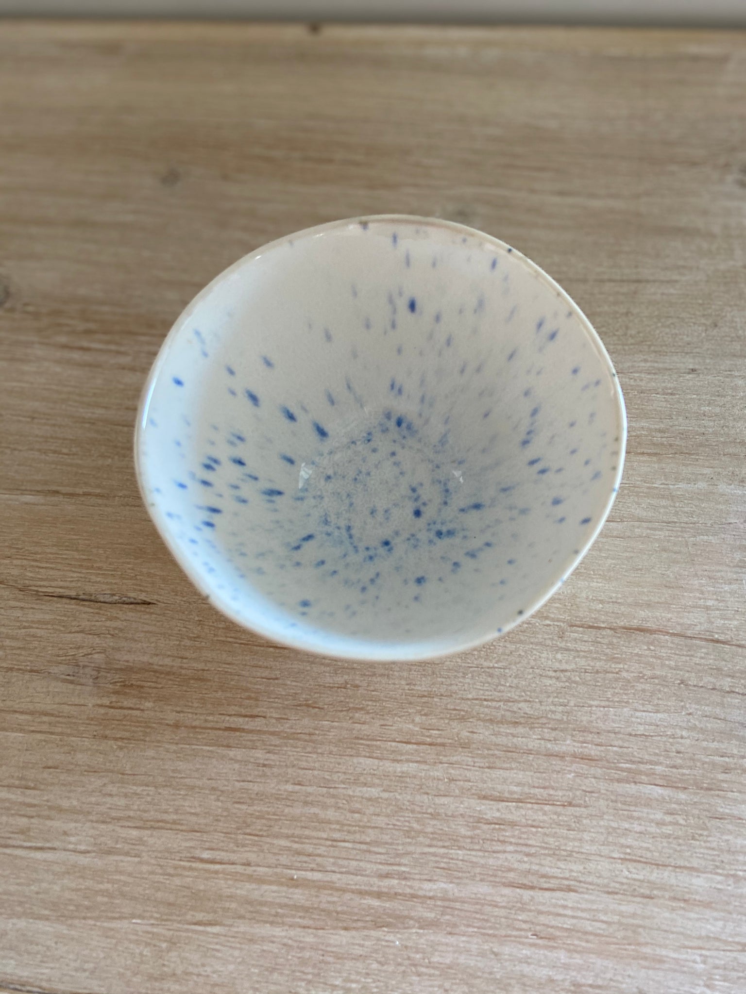 3" splatter ceramic bowl | navy